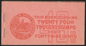 Sale 1140, Lot 1310, Complete Booklets, cont. (BK45-BK95, Collections), 2c Carmine, Complete 49c Booklet (BK73) Sale 1140, Lot 1310, Complete Booklets, cont. (BK45-BK95, Collections)