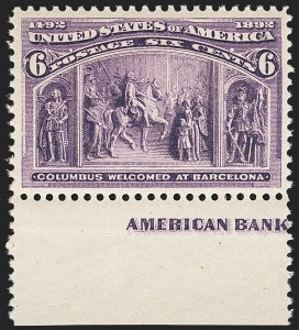Sale Number 1140, Lot Number 605, 1c-50c 1893 Columbian Issue (Scott 230-240) Sale Number 1140, Lot Number 605, 1c-50c 1893 Columbian Issue (Scott 230-240)