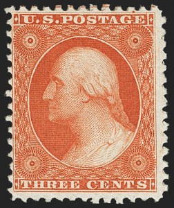 Sale 1150, Lot 635, 1875 Reprint of 1857-60 Issue (Scott 40-47), 3c Scarlet, Reprint (41) Sale 1150, Lot 635, 1875 Reprint of 1857-60 Issue (Scott 40-47)
