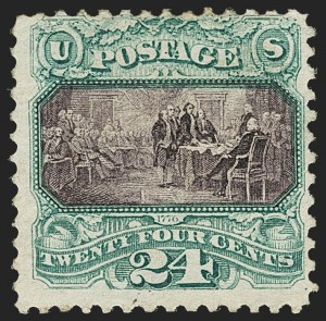 Sale 1150, Lot 733, 1c-24c 1869 Pictorial Issue (Scott 112-120), 24c Green & Violet (120) Sale 1150, Lot 733, 1c-24c 1869 Pictorial Issue (Scott 112-120)