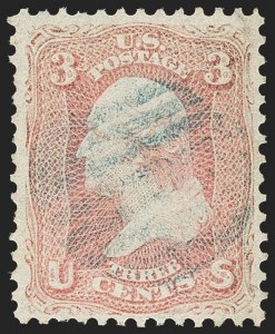 Sale 1162, Lot 134, 1861-66 Issue (Scott 56-78), 3c Pink (64) Sale 1162, Lot 134, 1861-66 Issue (Scott 56-78)