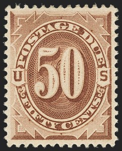 Sale 1162, Lot 675, Postage Due (J), 50c Red Brown (J21) Sale 1162, Lot 675, Postage Due (J)