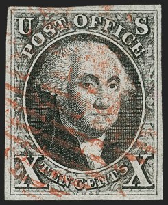 Sale 1179, Lot 2082, 1847 Issue and Reproduction (Scott 1-4), 10c Black (2) Sale 1179, Lot 2082, 1847 Issue and Reproduction (Scott 1-4)