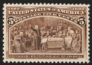 Sale Number 1179, Lot Number 2240, 1c-50c 1893 Columbian Issue (Scott 230-240) Sale Number 1179, Lot Number 2240, 1c-50c 1893 Columbian Issue (Scott 230-240)