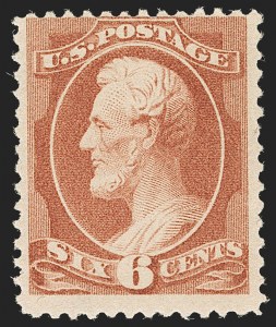 Sale 1187, Lot 316, 1881-83 American Bank Note Co. Issues (Scott 205-211B), 6c Deep Brown Red (208a) Sale 1187, Lot 316, 1881-83 American Bank Note Co. Issues (Scott 205-211B)