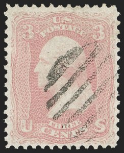 Sale 1197, Lot 1649, 1861-66 Issue (Scott 56-78), 3c Pink (64) Sale 1197, Lot 1649, 1861-66 Issue (Scott 56-78)