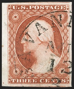 Sale Number 1199, Lot Number 1030, 3c-12c 1851-56 Issue (Scott 10-17) Sale Number 1199, Lot Number 1030, 3c-12c 1851-56 Issue (Scott 10-17)