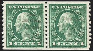 Sale Number 1202, Lot Number 2483, 1914 Perf 10 Horizontal Coils, Single-Line Watermark (Scott 443-447) Sale Number 1202, Lot Number 2483, 1914 Perf 10 Horizontal Coils, Single-Line Watermark (Scott 443-447)