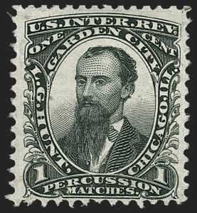 Sale 1206, Lot 822, Private Die Proprietary, L. G. Hunt, 1c Black, Old Paper (RO113a) Sale 1206, Lot 822, Private Die Proprietary