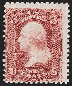 Sale 1230, Lot 1781, 1861-66 Issue (Scott 56-78), 3c Lake (66) Sale 1230, Lot 1781, 1861-66 Issue (Scott 56-78)