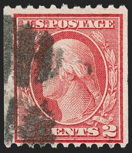 Sale 1230, Lot 2001, 1913-23 Issues (Scott 406-547), 2c Red, Ty. I, Coil (449) Sale 1230, Lot 2001, 1913-23 Issues (Scott 406-547)