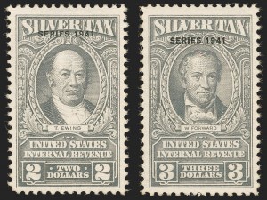 Sale 1230, Lot 2189, Revenues, $2.00-$3.00 Gray, "Series 1941" Ovpt., Silver Tax (RG71-RG72) Sale 1230, Lot 2189, Revenues