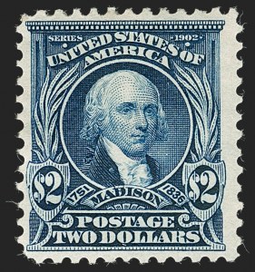 Sale 1234, Lot 289, 1902-08 Issues including Rare Coils (Scott 308-322), $2.00 Dark Blue (312) Sale 1234, Lot 289, 1902-08 Issues including Rare Coils (Scott 308-322)