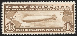 Sale 1234, Lot 373, Air Post and Special Delivery, 65c-$2.60 Graf Zeppelin (C13-C15) Sale 1234, Lot 373, Air Post and Special Delivery