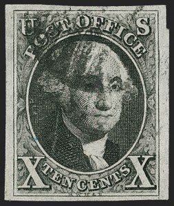 Sale 1240, Lot 131, 1847 Issue (Scott 1-2), 10c Black (2) Sale 1240, Lot 131, 1847 Issue (Scott 1-2)