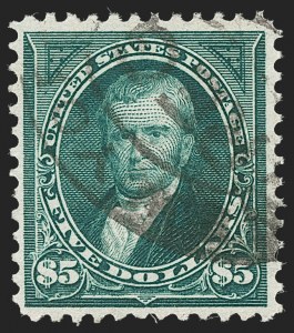 Sale 1240, Lot 332, 1894-97 Bureau Issues (Scott 246-284), $5.00 Dark Green (278) Sale 1240, Lot 332, 1894-97 Bureau Issues (Scott 246-284)