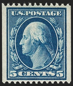 Sale 1240, Lot 418, 1908-10 Washington-Franklin Issues (Scott 331-356), 5c Blue, Coil (351) Sale 1240, Lot 418, 1908-10 Washington-Franklin Issues (Scott 331-356)