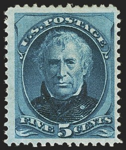 Sale 1244, Lot 273, 1875 Continental, 1879-80 American Bank Note Co. Issues (Scott 178-191), 5c Blue (185) Sale 1244, Lot 273, 1875 Continental, 1879-80 American Bank Note Co. Issues (Scott 178-191)