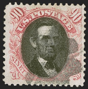 Sale 1245, Lot 1279, 1869 Pictorial Issue (Scott 112-122), 90c Carmine & Black (122) Sale 1245, Lot 1279, 1869 Pictorial Issue (Scott 112-122)