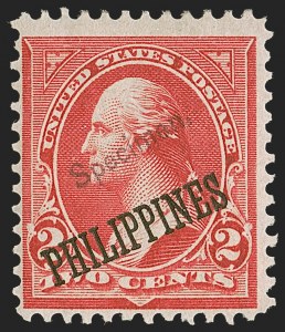 Sale 1254, Lot 593, The Mulholland Collection of Specimens - Columbians thru Back-of-Book, Possessions, PHILIPPINES, 1900, 1c-50c "Specimen" Ovpt. Ty. E, Special Printing (213SP-217SP, 218SP-219SP) Sale 1254, Lot 593, The Mulholland Collection of Specimens - Columbians thru Back-of-Book, Possessions