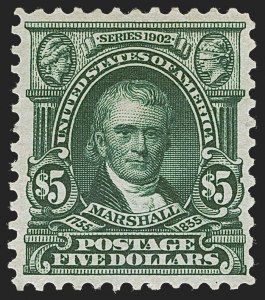Sale 1256, Lot 2147, 1902-08 Issues (Scott 300-320), $5.00 Dark Green (313) Sale 1256, Lot 2147, 1902-08 Issues (Scott 300-320)