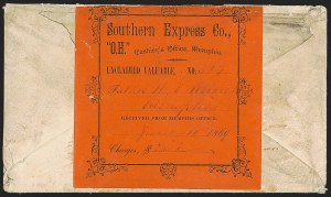 Sale 1262, Lot 399, Independent and C.S.A. Use of U.S. Stamps, Forwarded by Adams Express From Galveston, Texas Sale 1262, Lot 399, Independent and C.S.A. Use of U.S. Stamps