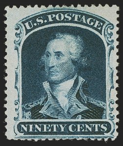 Sale 1268, Lot 113, 1857-60 Issue (Scott 18-39), 90c Blue (39) Sale 1268, Lot 113, 1857-60 Issue (Scott 18-39)