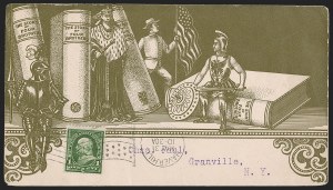 Sale 1291, Lot 786, Diamond Collection of Spanish-American War: Patriotic Covers, 1c Deep Green (279) Sale 1291, Lot 786, Diamond Collection of Spanish-American War: Patriotic Covers