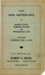 Sale No. 12 — Siegel Auction Galleries